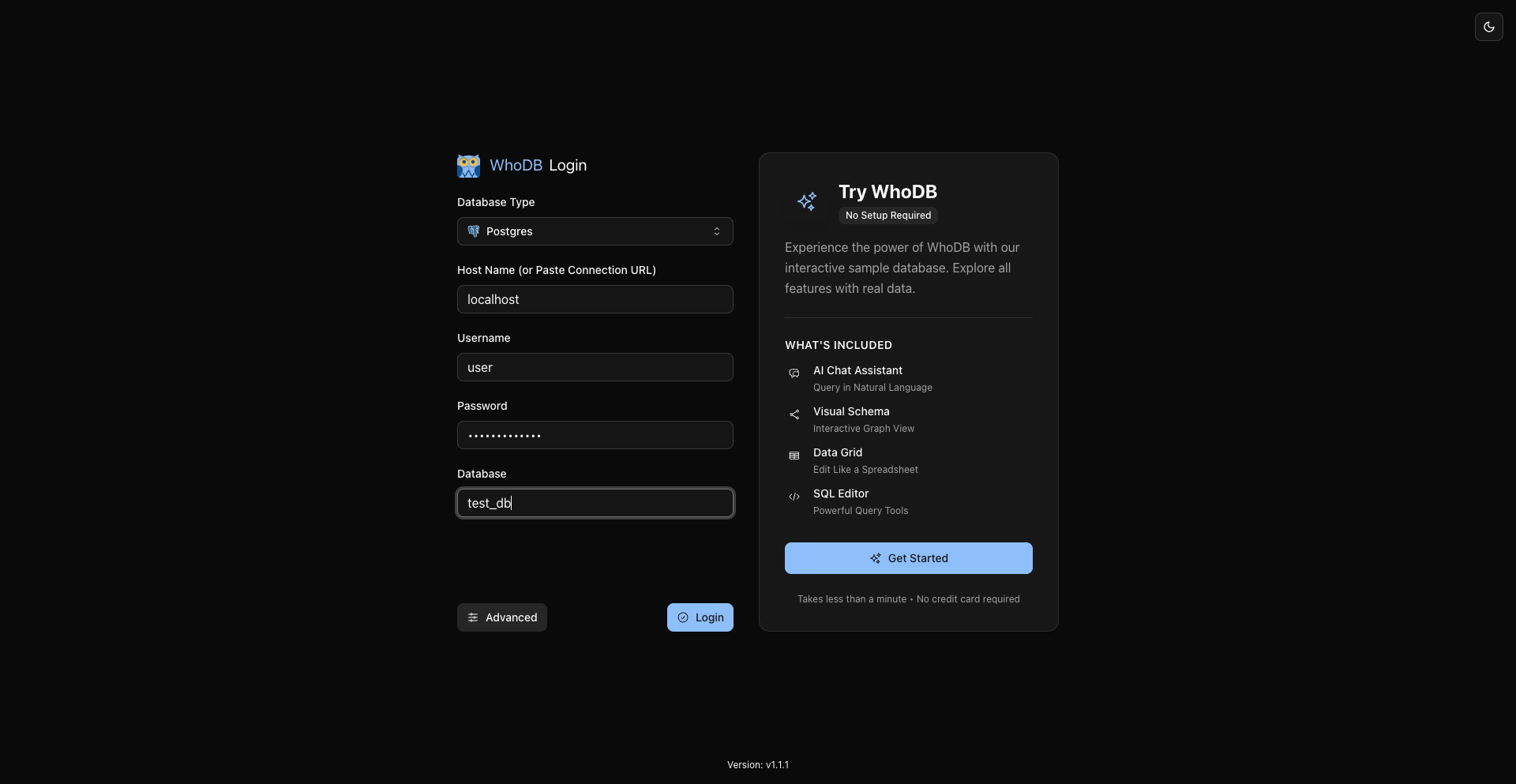 Login Form Filled