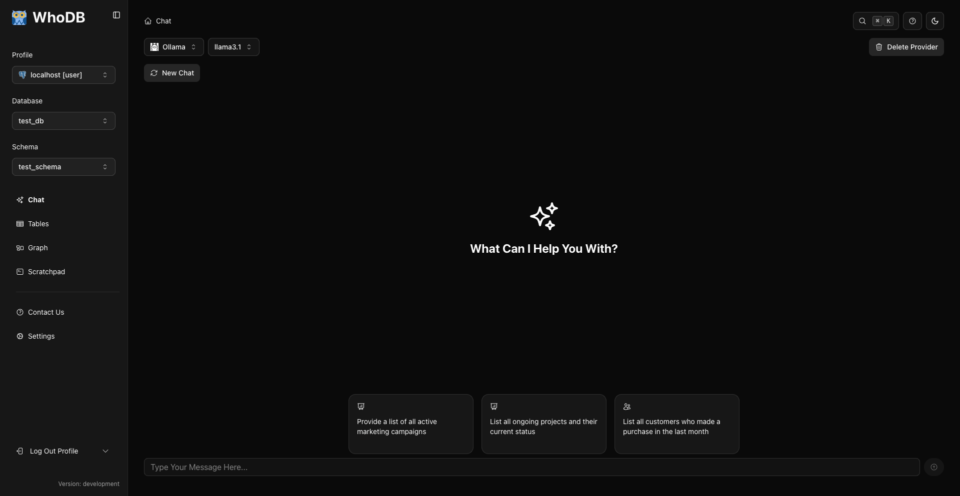 Chat Initial Page