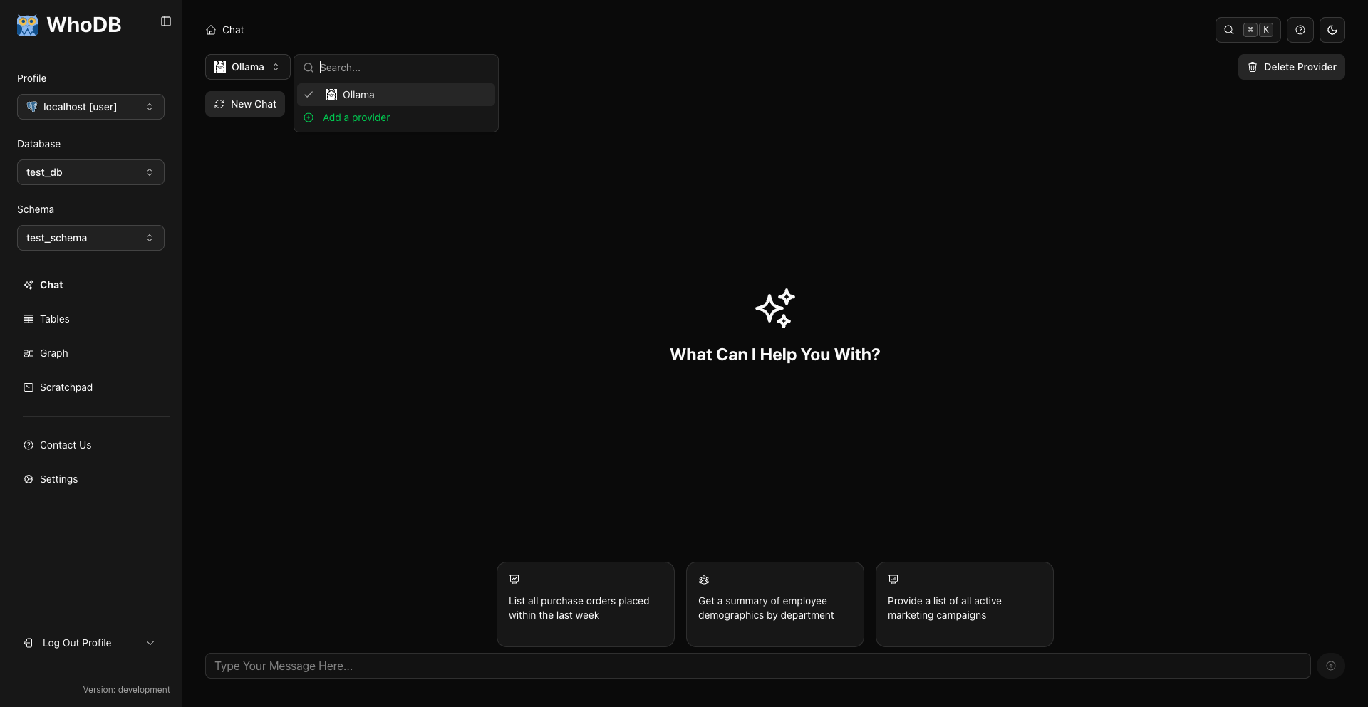 AI Provider Dropdown