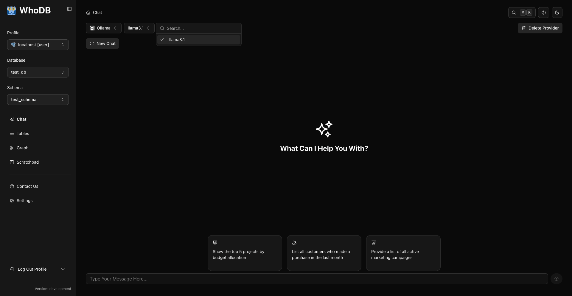 AI Model Dropdown