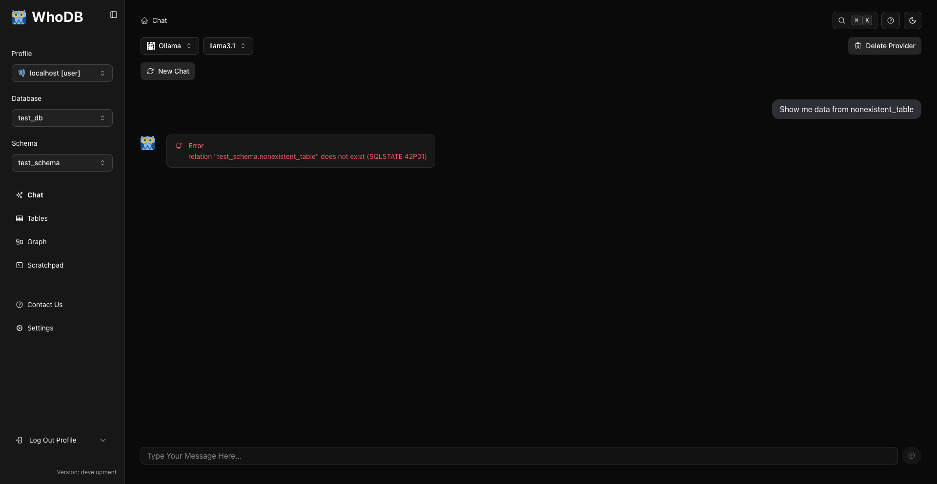 Error Message