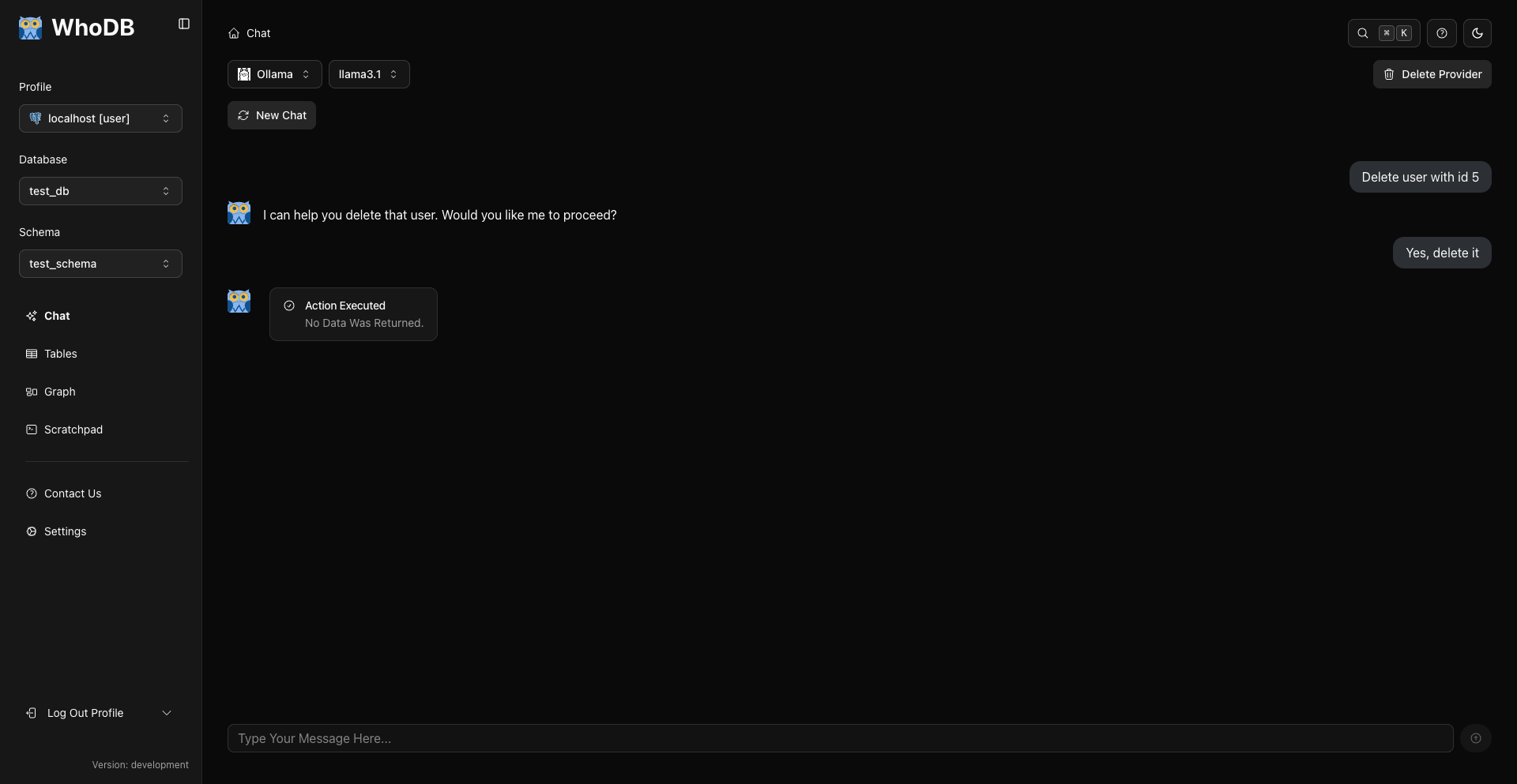 Action Executed Feedback