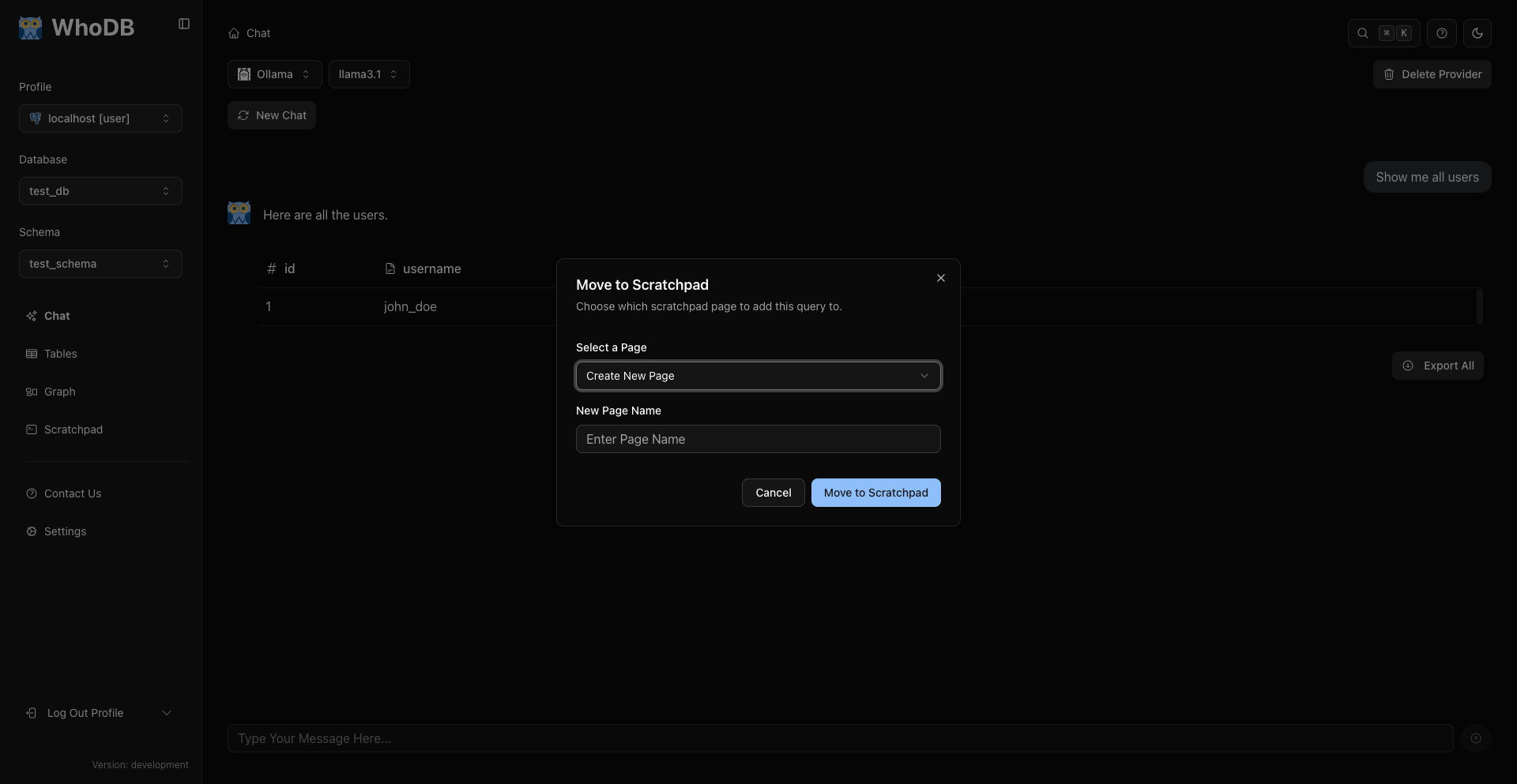 Move to Scratchpad Dialog