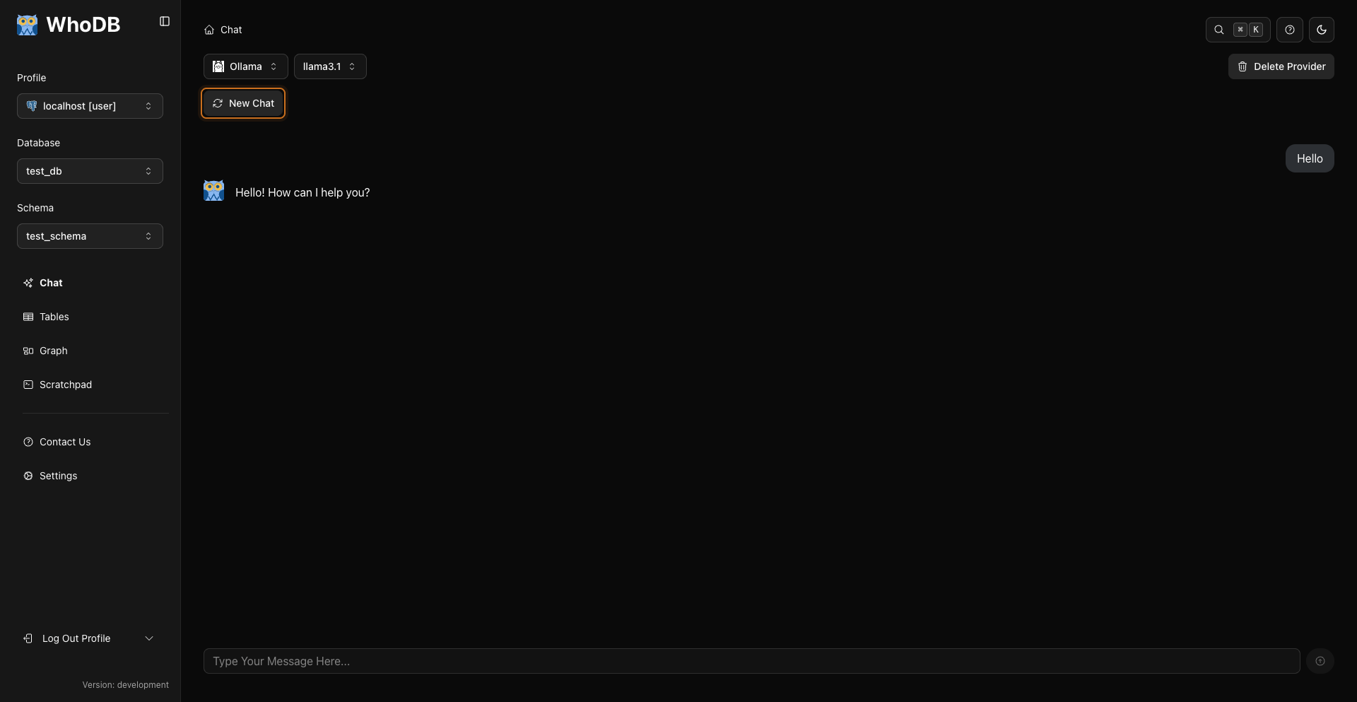 New Chat Button