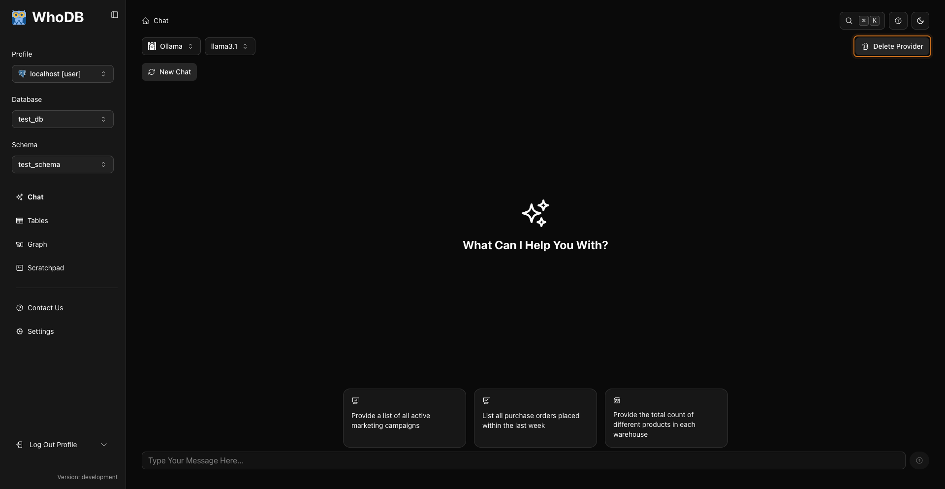 Delete Provider Button